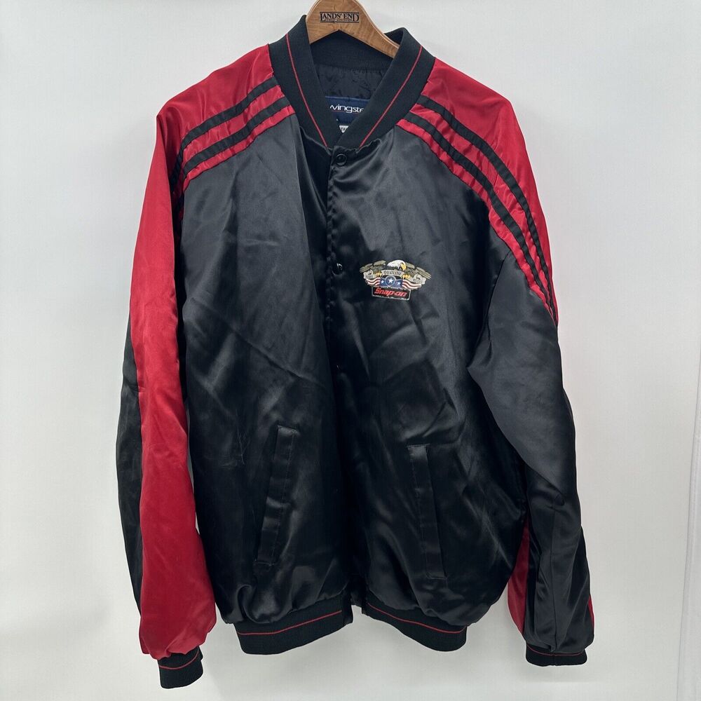 Vintage Swingster Jacket Adult Large Snap-on Made in USA Bomber Snap Button Mens